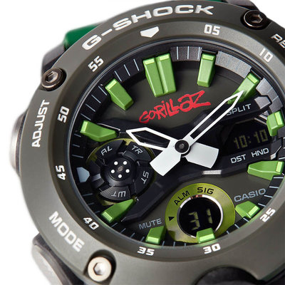 Casio G-Shock Original GA-2000GZ-3AER Carbon Core Guard G-Shock x Gorillaz Camo Limited Edition (+ spare strap)