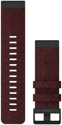Nylon strap Garmin 26mm (for Garmin Fenix 8/7X/6X (51mm), Tactix, etc.), red, QuickFit, 010-12864-06
