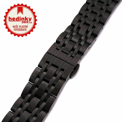 Men's black metallic bracelet for watches LUX-03