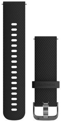Silicone strap Garmin 18 mm (for Venu 2S, Vívoactive 4S, Vívomove 3S), black, Quick Release, + extended part, 010-12932-01