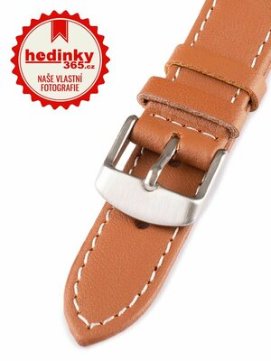 Unisex leather light brown strap for watches W-00-C