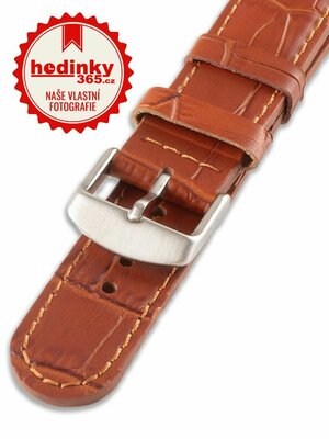 Unisex leather light brown strap for watches W-080-C