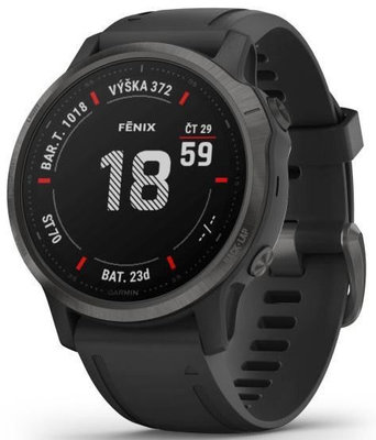 Garmin Fenix 6S PRO Sapphire, Gray/Black Band (MAP/Music)