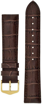 Brown leather strap Hirsch Duke M 01028110-1 (Calfskin)