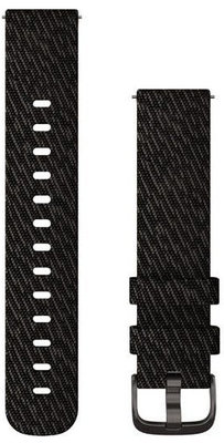 Strap Garmin Quick Release 20mm, nylon, black, black clasp (Venu, Venu Sq, Venu 2 plus aj.)