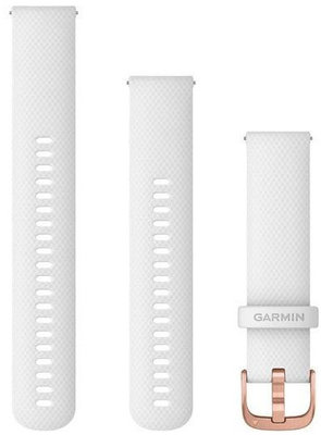 Silicone strap Garmin 20mm (for Venu, Venu Sq, Venu 2 plus etc.), white V1, Quick Release, + extended part, 010-12924-10