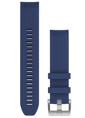 Strap Garmin MARQ, silicone, blue, silver clasp