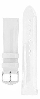 White leather strap Hirsch Diva M 01536100-2 (Calfskin)