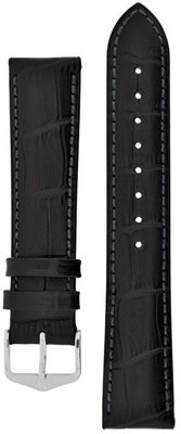 Black leather strap Hirsch Duke M 01028150-2 (Calfskin)