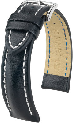 Black leather strap Hirsch Heavy Calf L 01475050-2 (Calfskin)