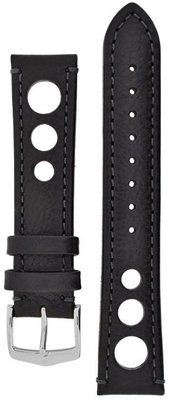 Black leather strap Hirsch Rally L 05102050-2 (Calfskin)