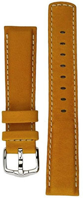 Brown leather strap Hirsch Mariner L 14502170-2 (Calfskin)