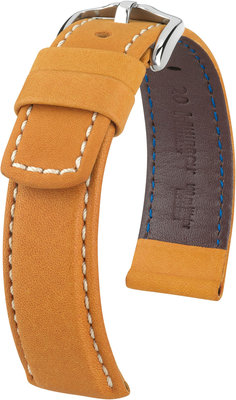 Brown leather strap Hirsch Mariner L 14502170-2 (Calfskin)