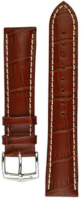 Brown leather strap Hirsch Modena L 10302870-2 (Calfskin)