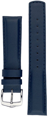 Rubber strap Hirsch Runner L 04002080-2, blue, calfskin/natural rubber, length L, Quick Release