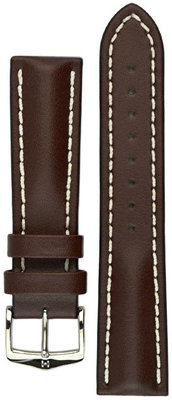 Dark brown leather strap Hirsch Heavy Calf L 01475010-2 (Calfskin)