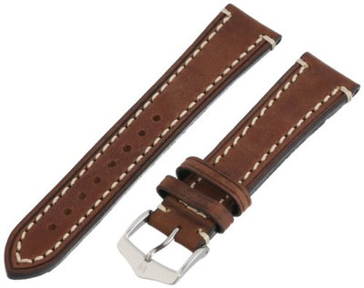 Dark brown leather strap Hirsch Liberty L 10900210-2 (Calfskin)