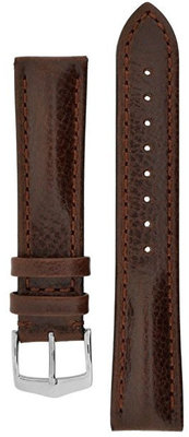 Dark brown leather strap Hirsch Lucca L 04902010-2 (Calfskin)