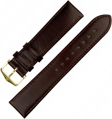 Dark brown leather strap Hirsch Osiris L 03475010-1 (Calfskin)