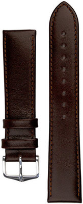 Dark brown leather strap Hirsch Osiris L 03475010-2 (Calfskin)