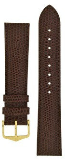 Dark brown leather strap Hirsch Rainbow L 12322610-1 (Calfskin)