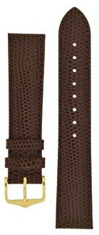 Dark brown leather strap Hirsch Rainbow M 12302610-1 (Calfskin)