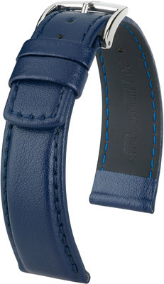 Dark blue strap Hirsch Runner L 04002080-2 (Calfskin / rubber)