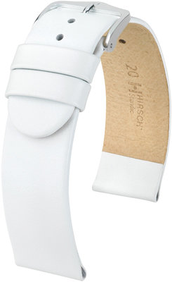 White leather strap Hirsch Scandic M 17852000-2 (Calfskin)