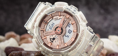 Casio G-Shock Original GMA-S110SR-7AER With Series Transparent x Pink Gold Collection