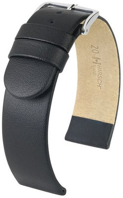 Black leather strap Hirsch Scandic M 17852050-2 (Calfskin)