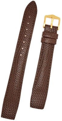 Dark brown leather strap Hirsch Rainbow M 12302610OE-1 (Calfskin) Open End