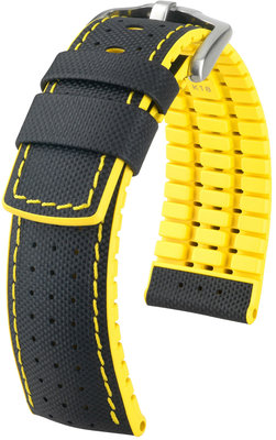Black strap Hirsch Robby L 0917294050-4 (Calfskin / natural rubber)