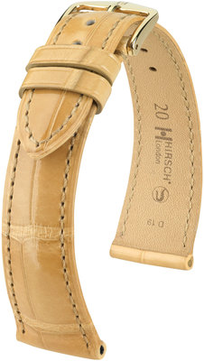 Beige leather strap Hirsch London M 04307190-1 (Alligator leather) Hirsch selection