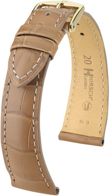 Beige leather strap Hirsch London M 04307199-1 (Alligator leather) Hirsch selection