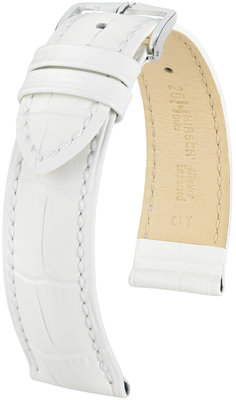 White leather strap Hirsch Duke L 01028001-2 (Calfskin)