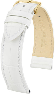 White leather strap Hirsch Duke M 01028101-1 (Calfskin)