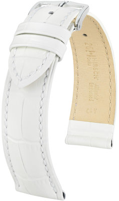 White leather strap Hirsch Duke M 01028101-2 (Calfskin)
