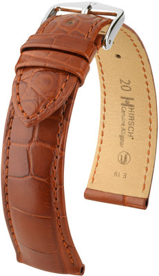 Brown leather strap Hirsch Genuine Alligator L 10220779-2 (Alligator leather)