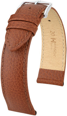 Brown leather strap Hirsch Kansas L 01502070-2 (Calfskin)