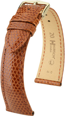 Brown leather strap Hirsch London L 04366070-1 (Lizard leather) Hirsch selection