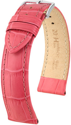 Pink leather strap Hirsch Duke M 01028125-2 (Calfskin)