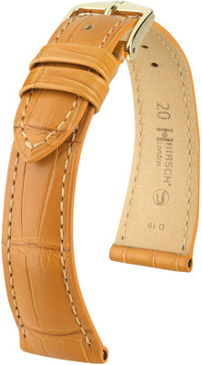 Light brown leather strap Hirsch London L 04307075-1 (Alligator leather) Hirsch selection