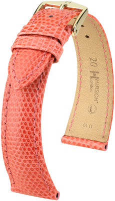 Light orange leather strap Hirsch London L 04366022-1 (Lizard leather) Hirsch selection