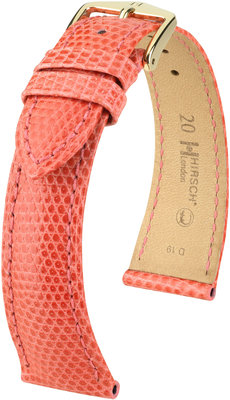 Light orange leather strap Hirsch London M 04366122-1 (Lizard leather) Hirsch selection