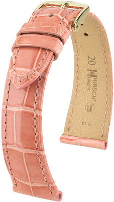 Light pink leather strap Hirsch London M 04307123-1 (Alligator leather) Hirsch selection