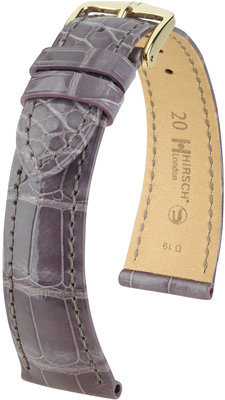 Light grey leather strap Hirsch London M 04307112-1 (Alligator leather) Hirsch selection