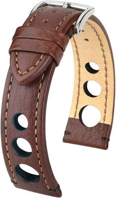 Dark brown leather strap Hirsch Rally L 05102010-2 (Calfskin)