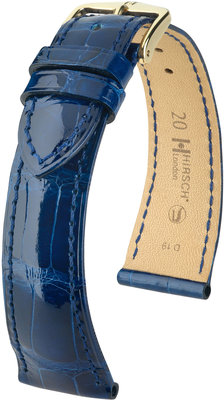 Dark blue leather strap Hirsch London L 04307080-1 (Alligator leather) Hirsch selection