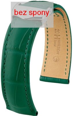 Dark green leather strap Hirsch Speed 07507449-2 (Alligator leather) Hirsch Selection