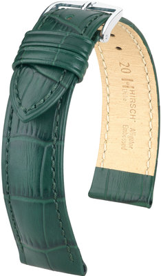 Green leather strap Hirsch Duke L 01028040-2 (Calfskin)